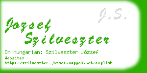 jozsef szilveszter business card
